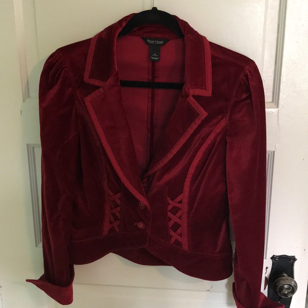 Red White House Black Market Blazer size 6